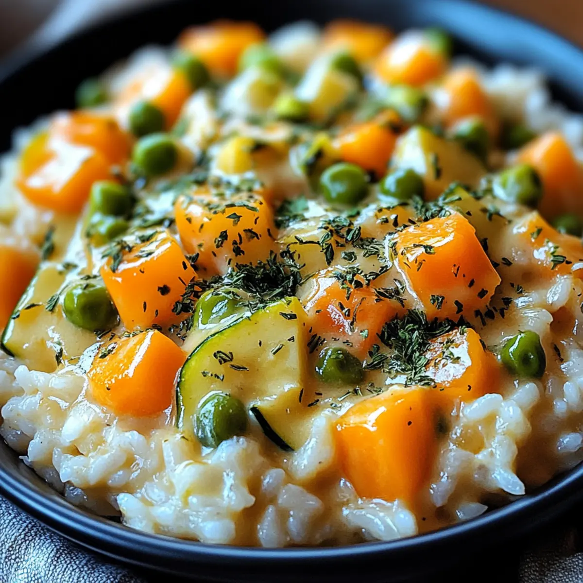 Reis mit Gemüse-Frischkäse-Sauce