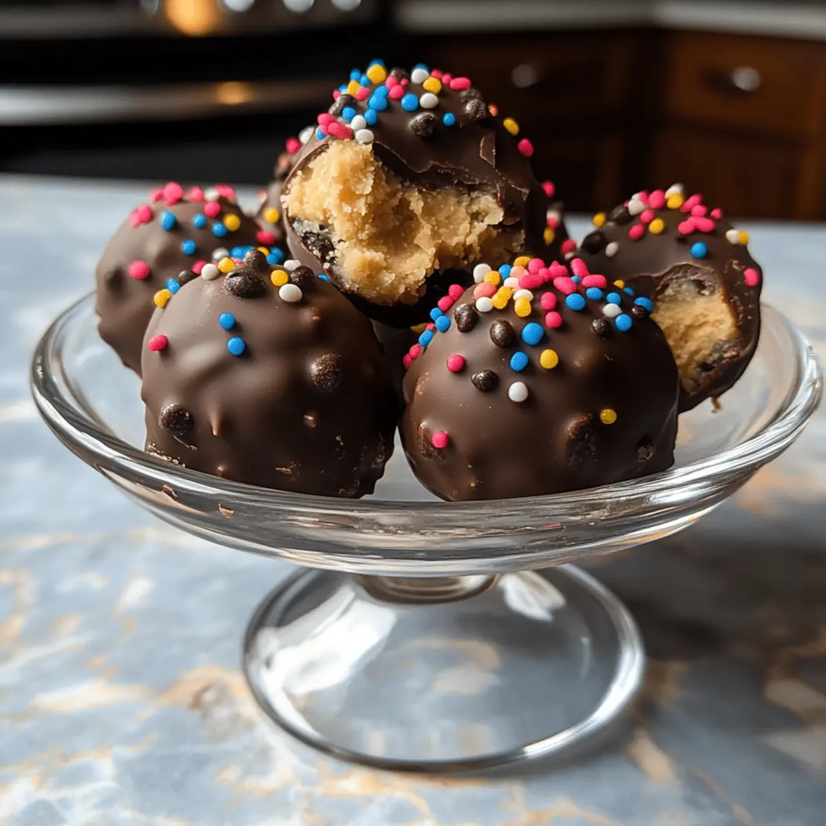 Schokoladenkeksteig-Trüffel