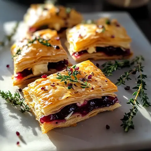 Cranberry und Brie Filo Cracker