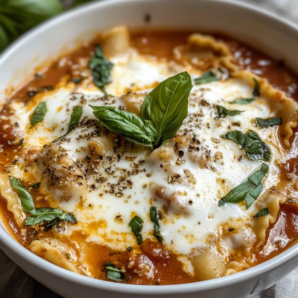 Einfache cremige Lasagne-Suppe