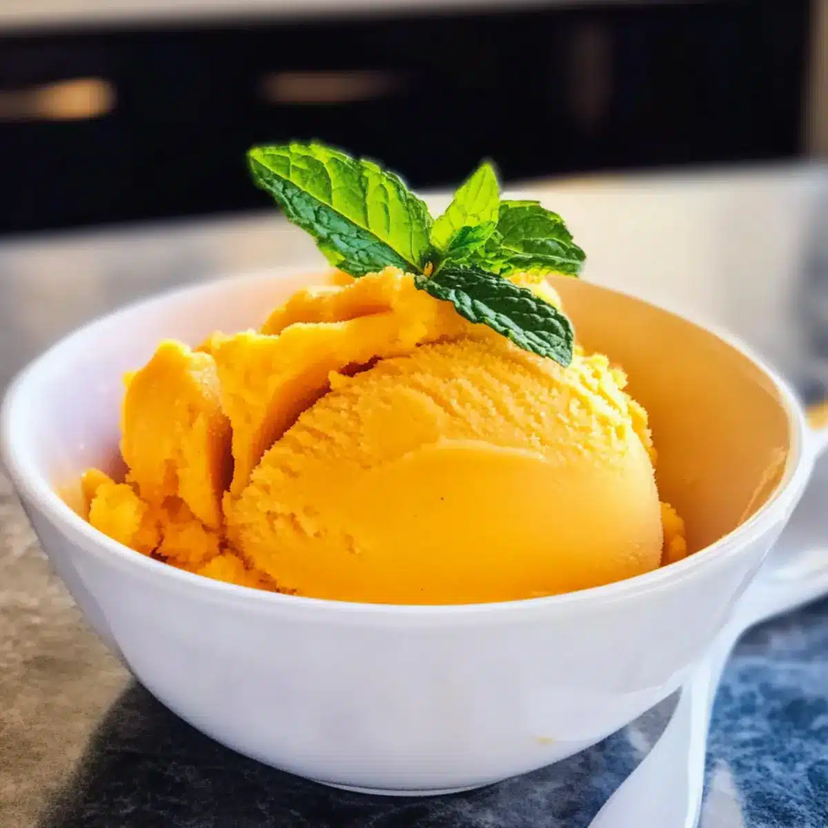 Klassisches Mango-Sorbet
