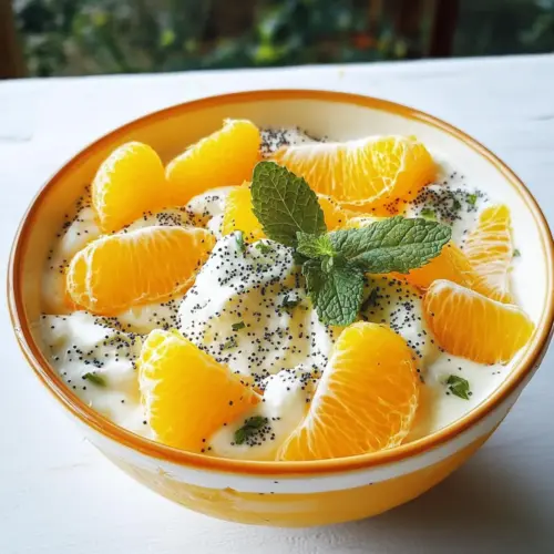 Mohnquark mit Orangen