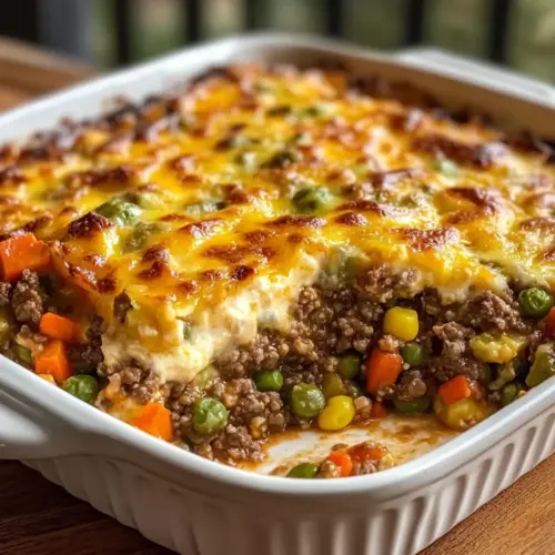 Unbedingt Ausprobieren: Hausgemachter Käse-Rindfleisch- und Gemüseauflauf