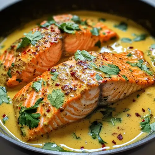 Ein-Pfannen-Kokosnuss-Curry-Lachs mit Knoblauchbutter Rezept