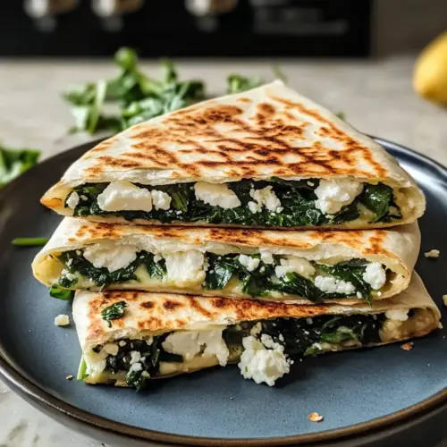 Spinat-und-Feta-Quesadillas