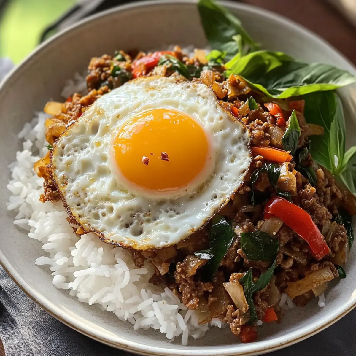 Vegetarisches Pad Kra Pao