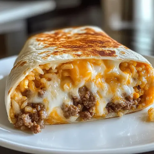 Einfache gegrillte Käse-Burrito