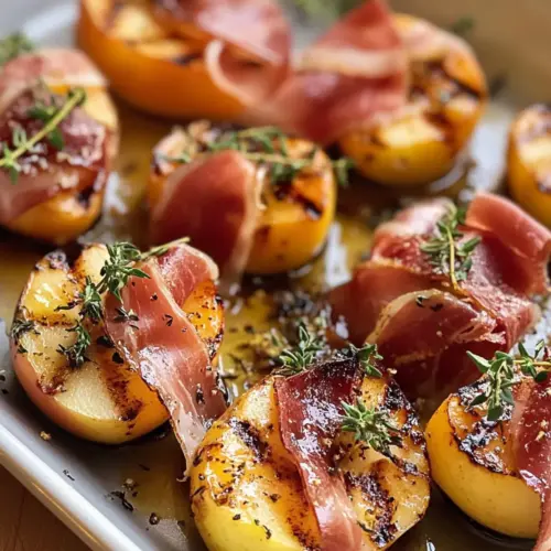 Gegrillte Äpfel mit Prosciutto und Honig