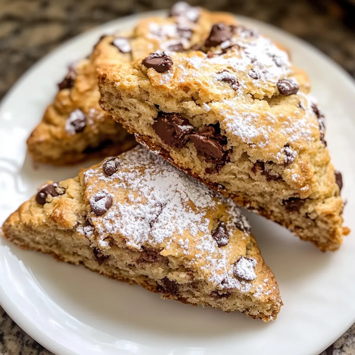 Schokoladenstückchen-Pekan-Nuss-Sccones