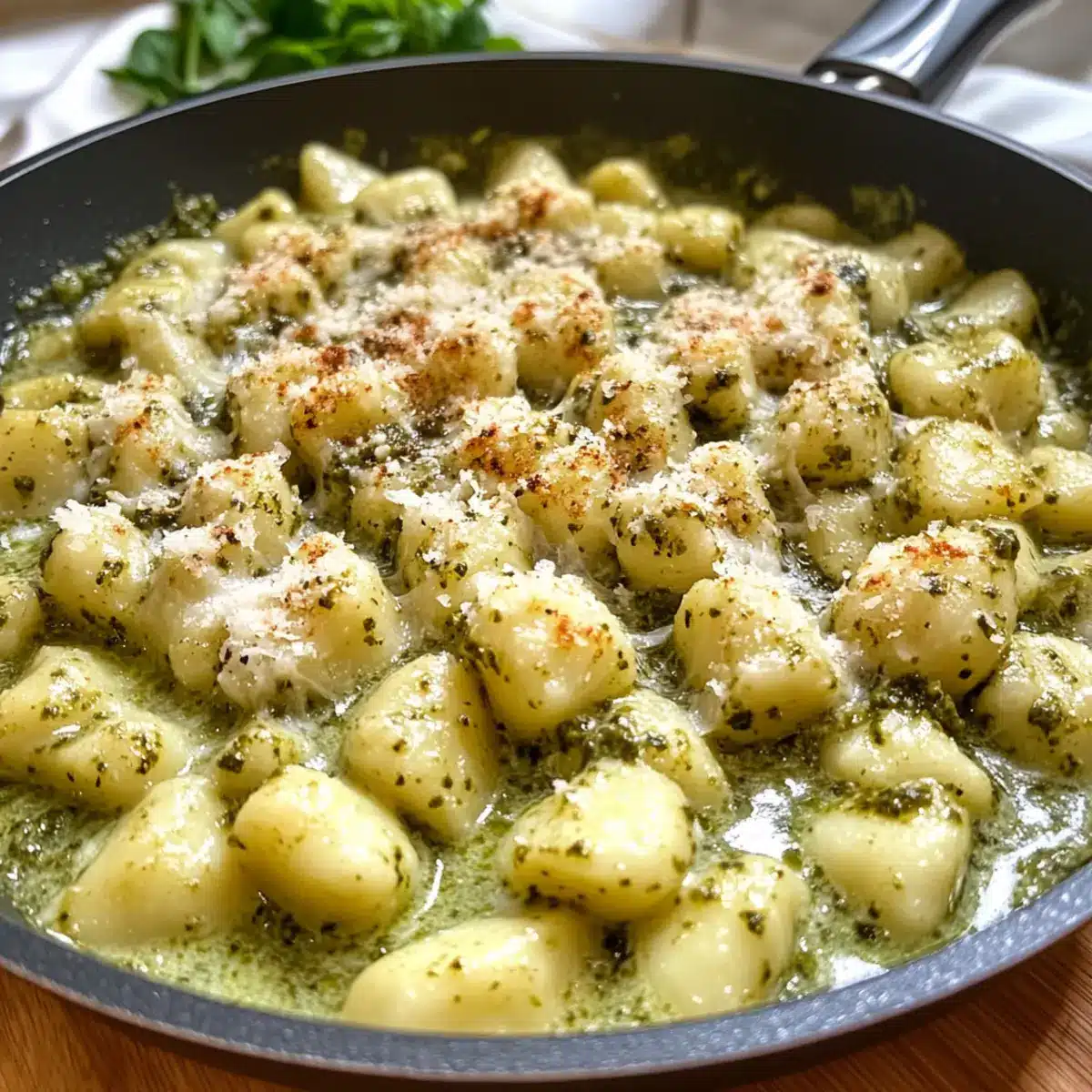 Cremige Knoblauch-Pesto-Gnocchi