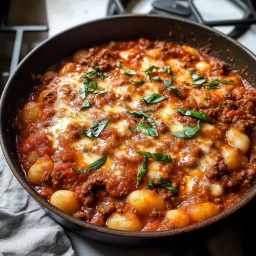 Einfache Herdplatte Gnocchi Lasagne