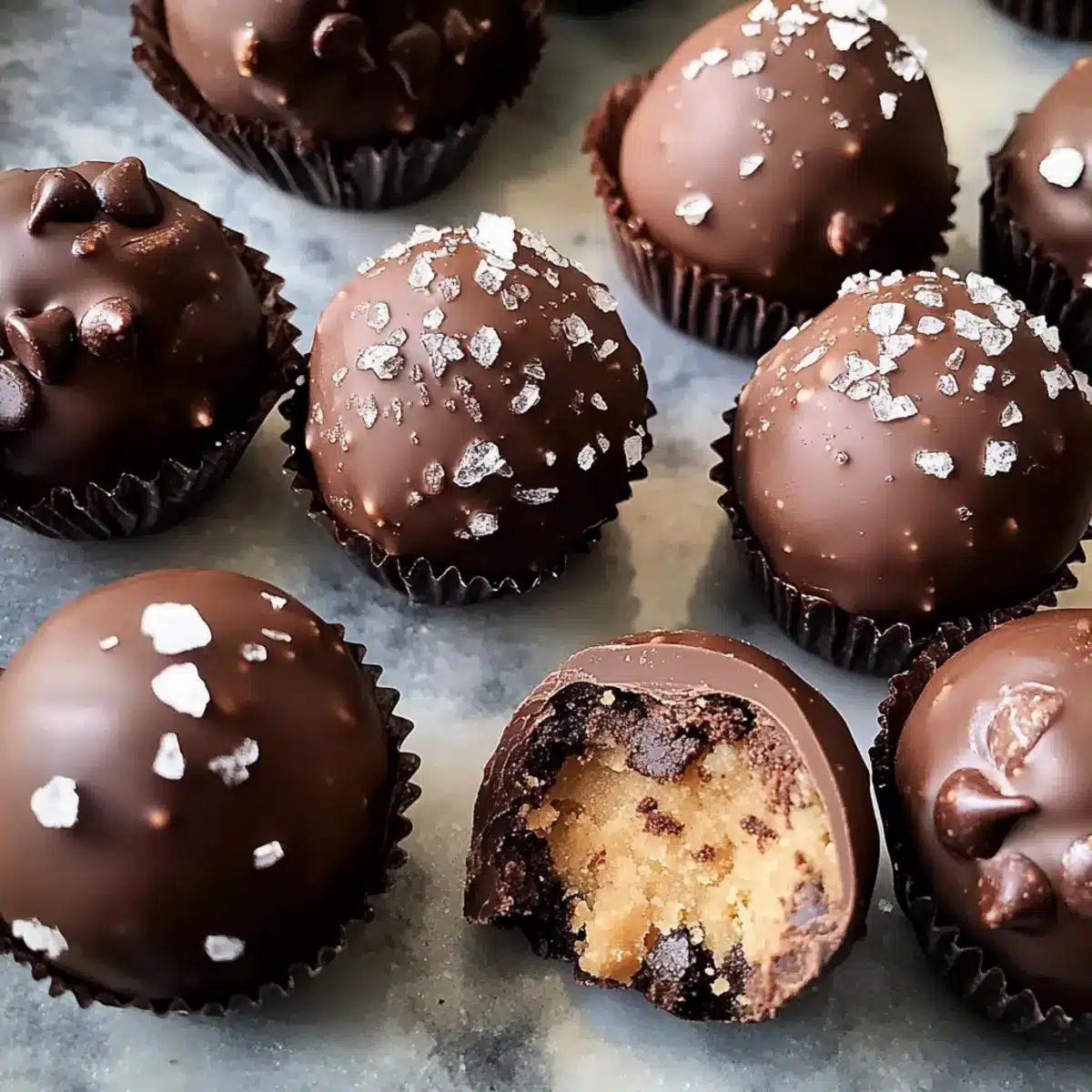 Vegane Schokoladenkeksteig-Trüffel